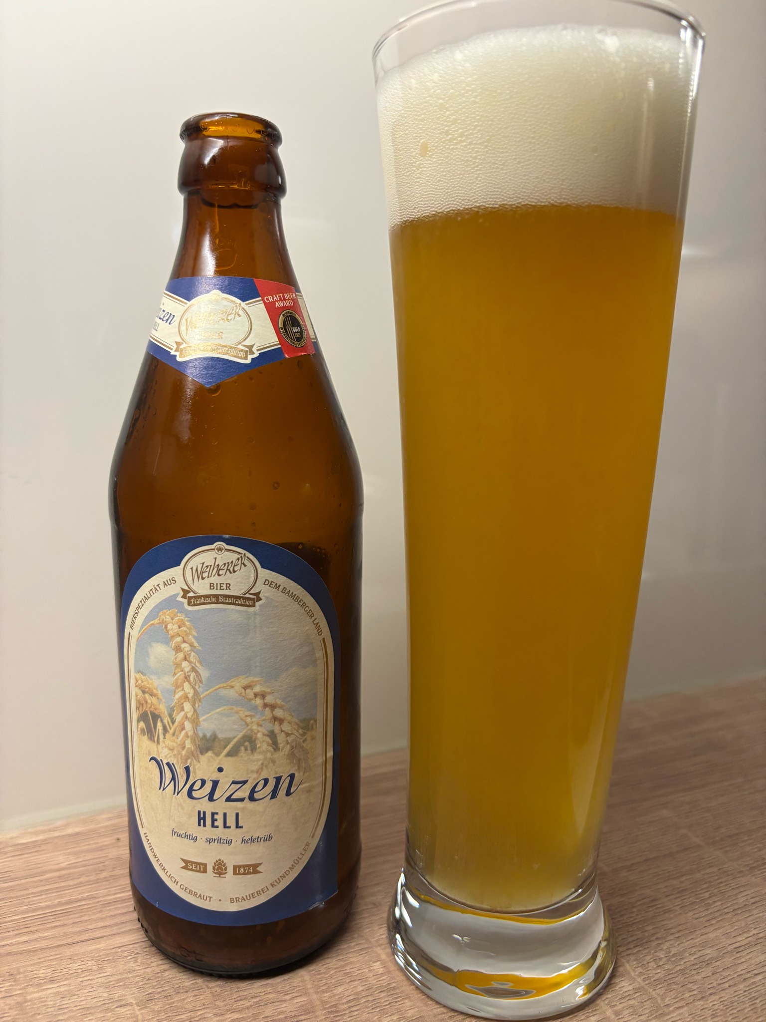 Weiherer Weizen Hell, Brauerei-Gasthof Kundmüller