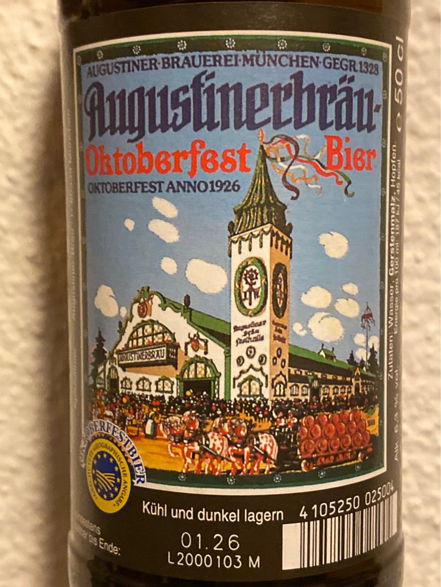 Augustinerbräu Oktoberfest Bier, Germany