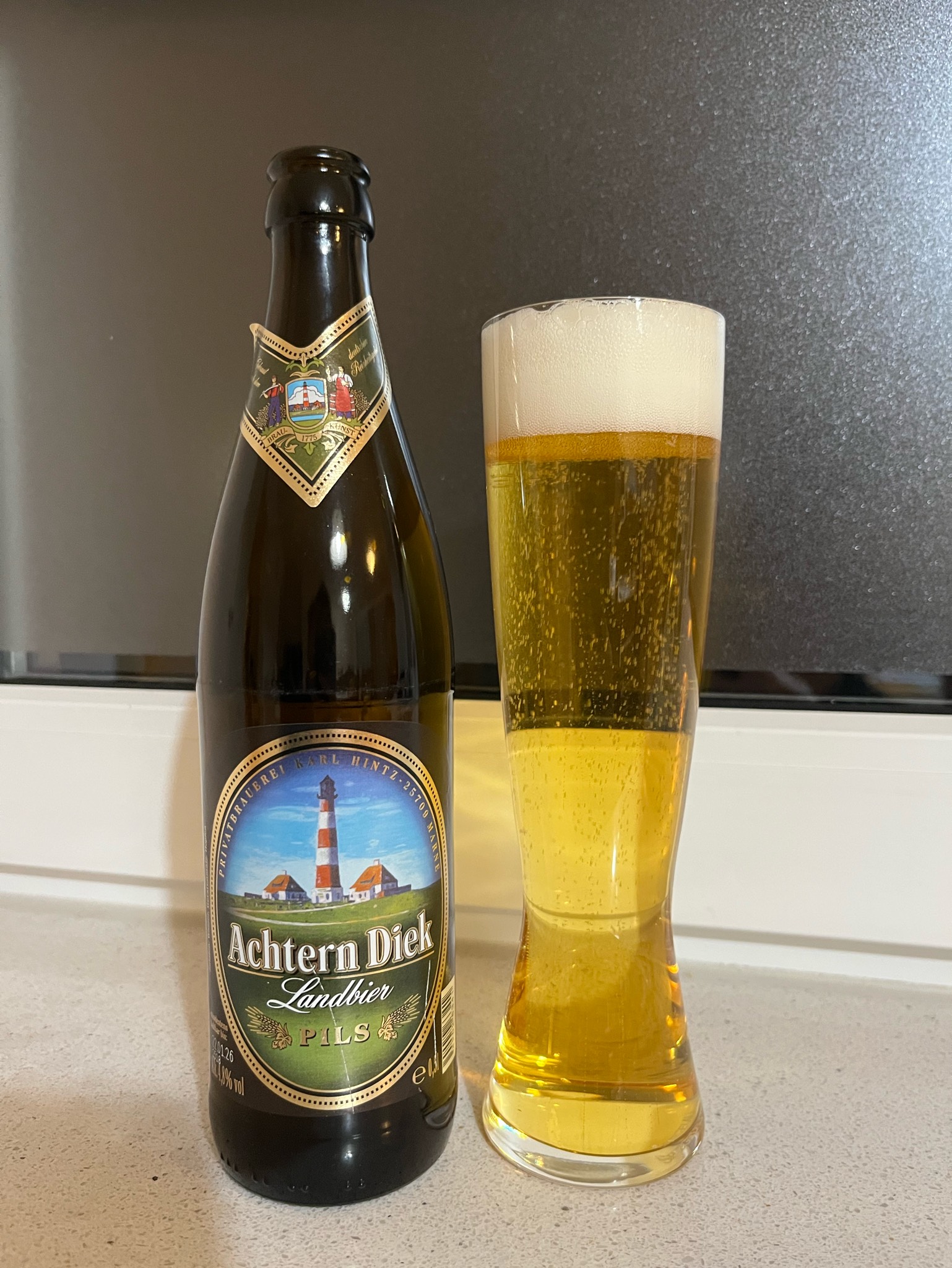 Achtern Diek Landbier Pils, Dithmarscher Brauerei Karl Hintz