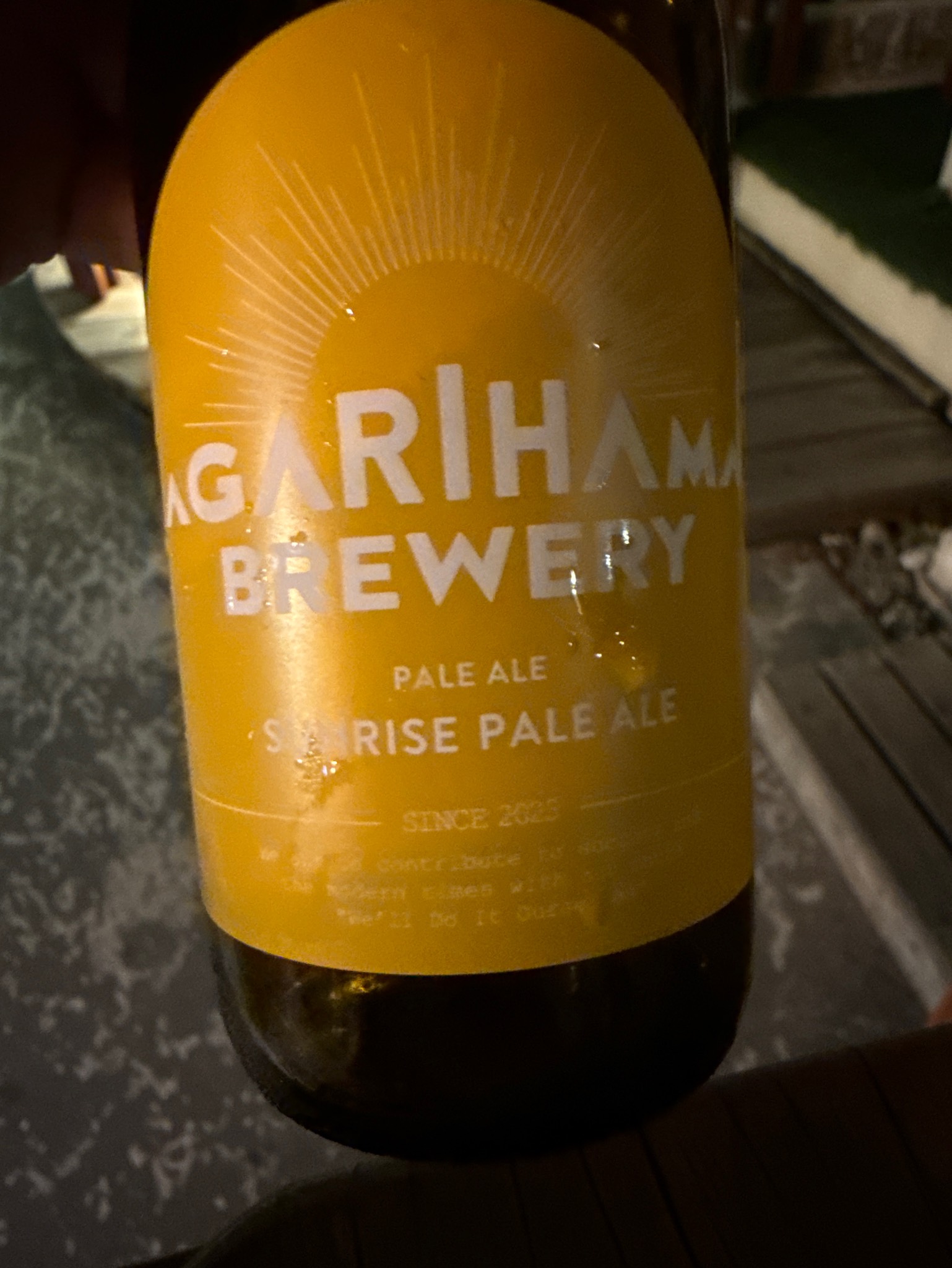 Sunrise pale ale, Agarihama brewery