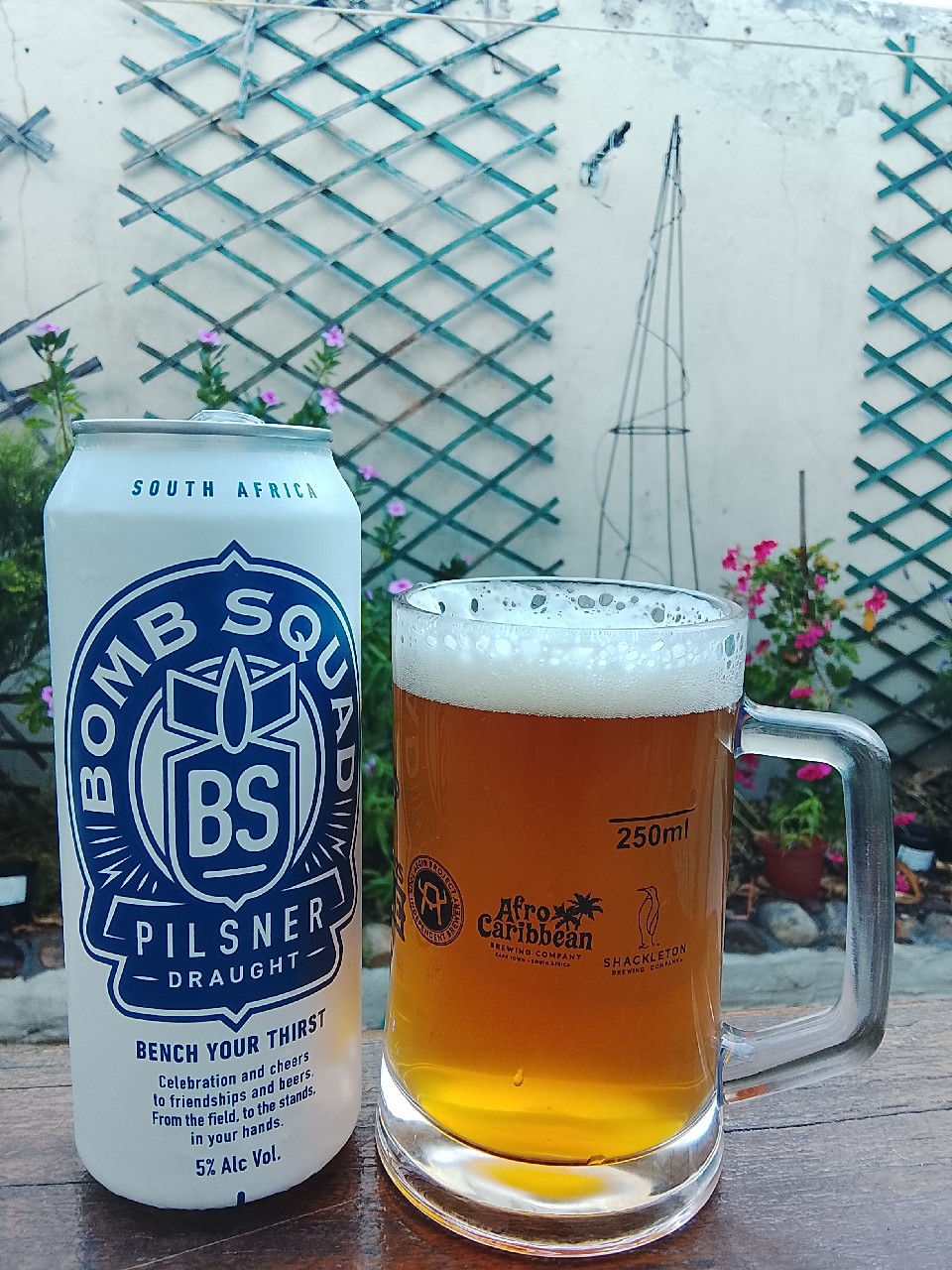 Bomb squad pilsner, South Africa