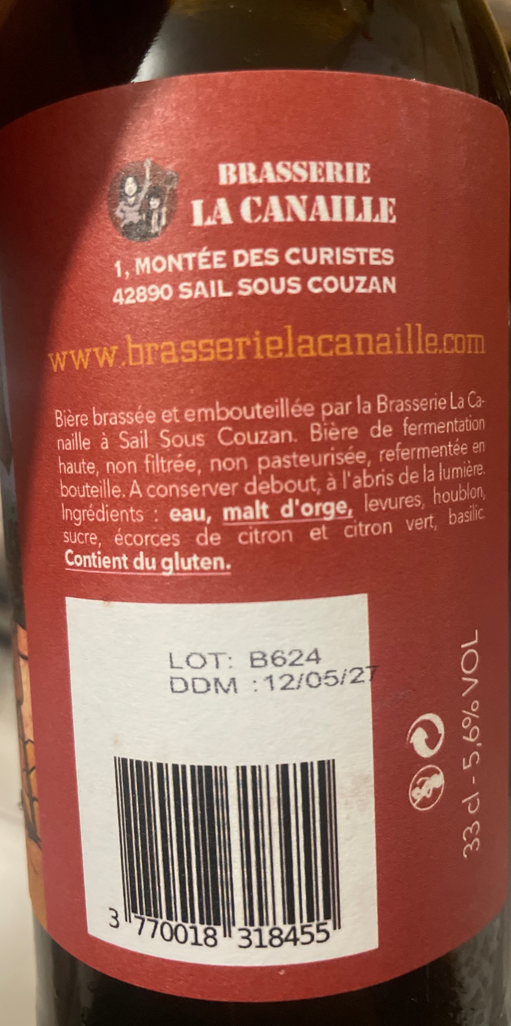 La Canaille Bière D'Été, Brasserie La Canaille