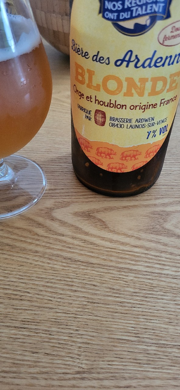 Nos regions ont du talent - Bière blonde des Ardennes, Société Ardennaise De Brasserie (Ardwen)