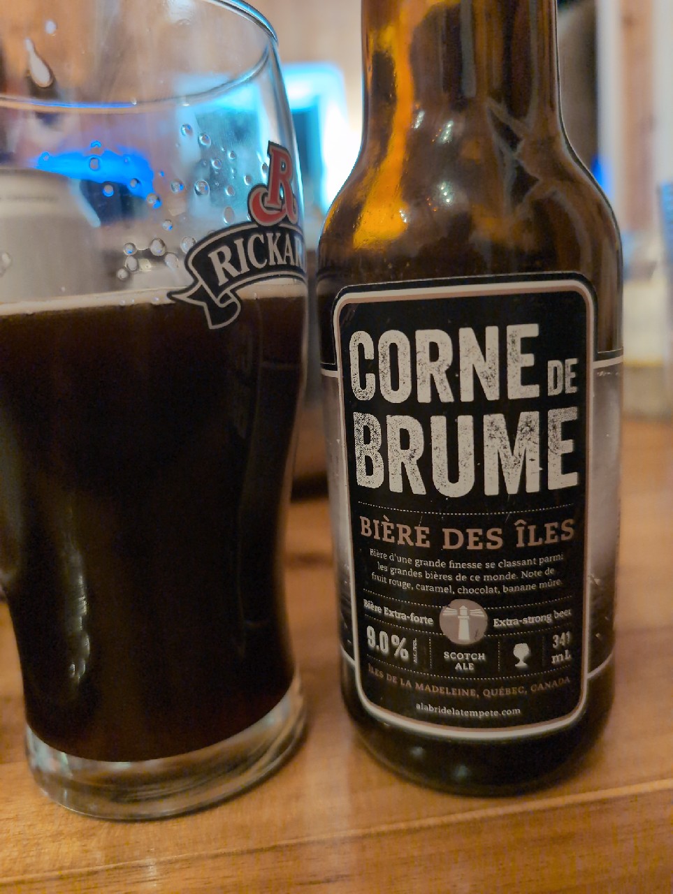 Corne de brume, biere des îles, À L'Abri de la Tempête