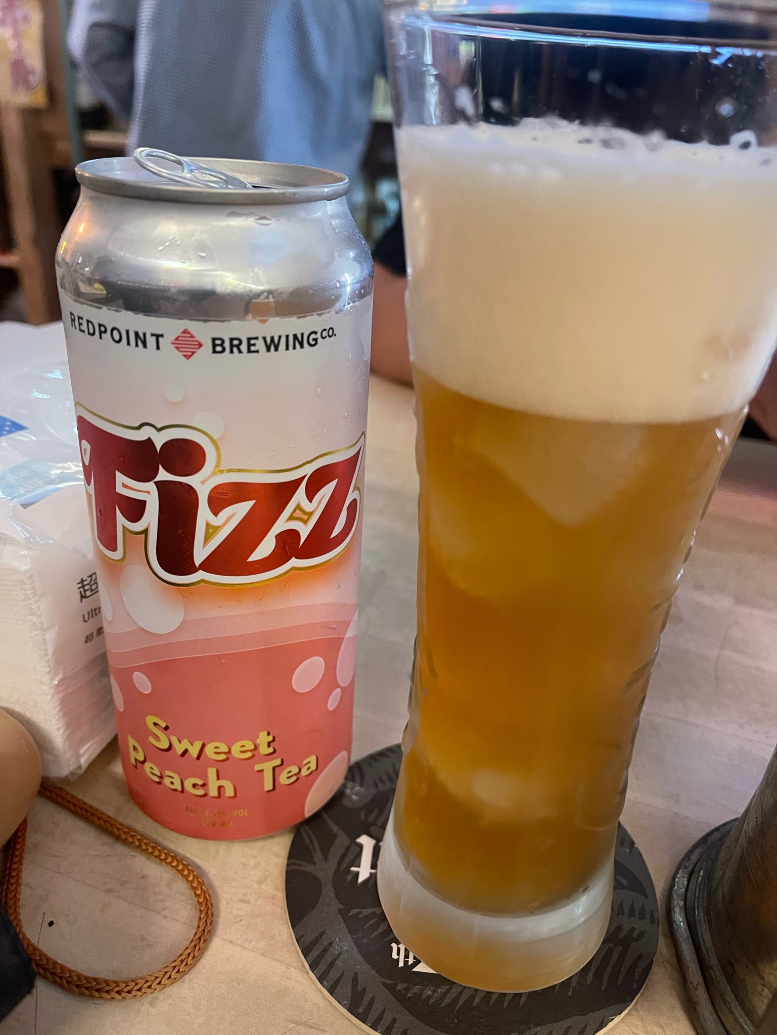Fizz sweet peach tea, Redpoint Brewing Co.