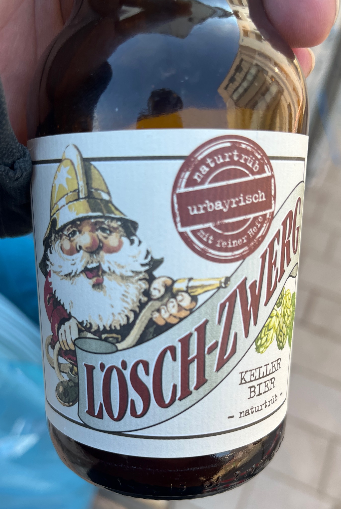 Lösch-Zwerg Kellerbier naturtrüb, Privatbrauerei Schimpfle