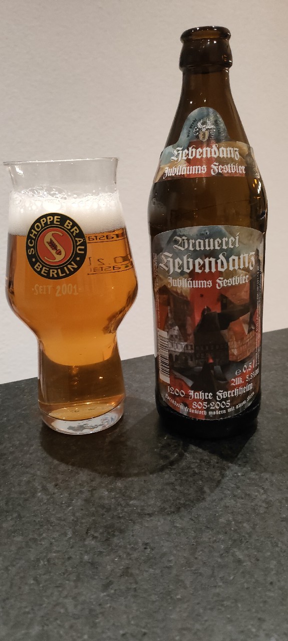 Jubiläums Festbier, Brauerei Hebendanz