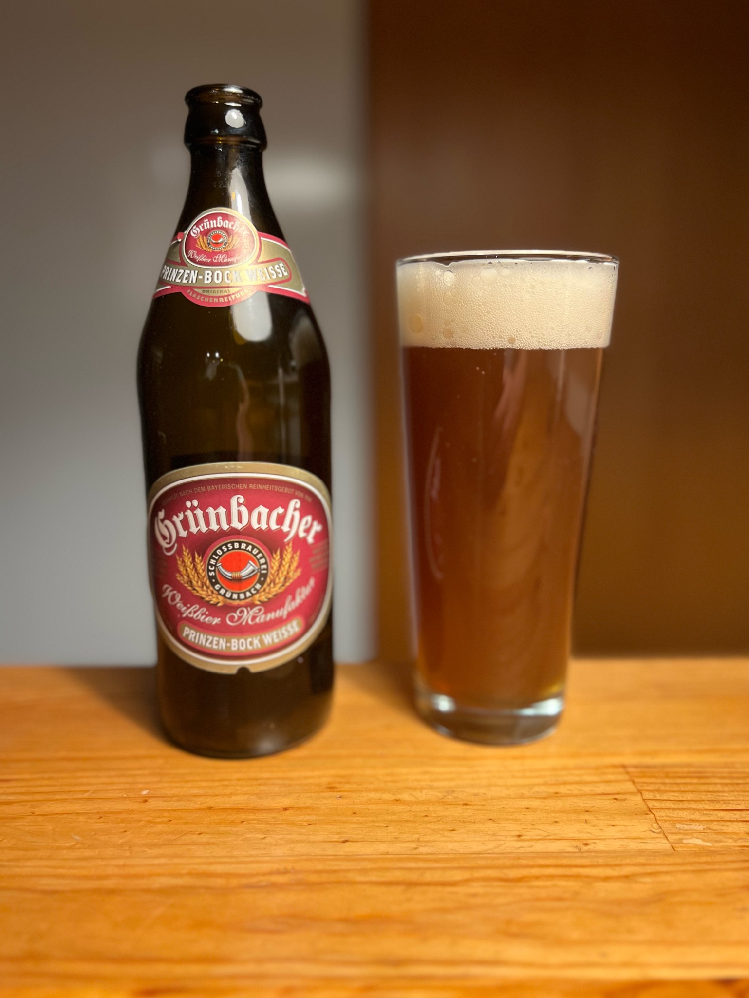 Grünbacher Prinzen-Bock Weisse, Schlossbrauerei Grünbach