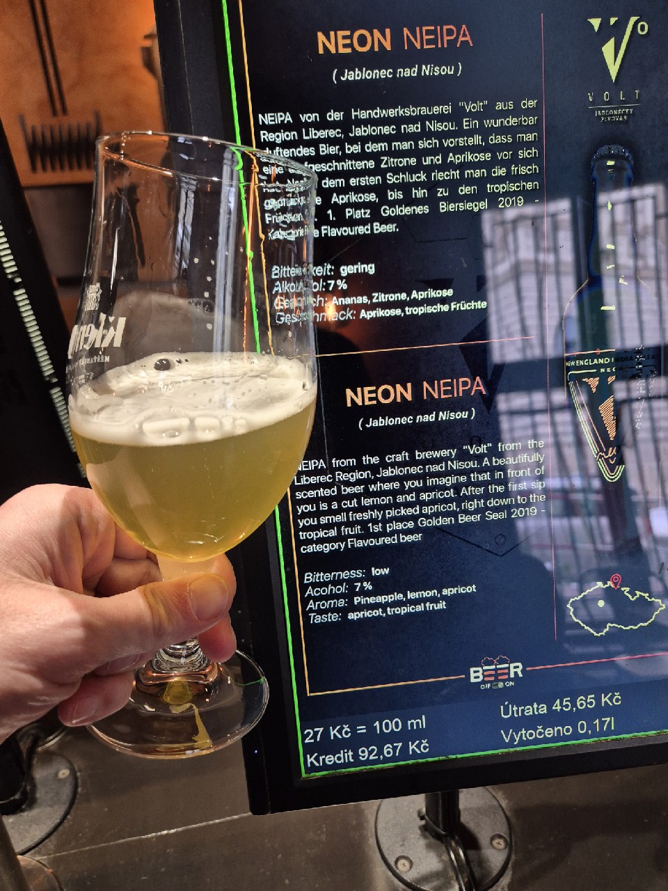 neon neipa, Pivovar Volt