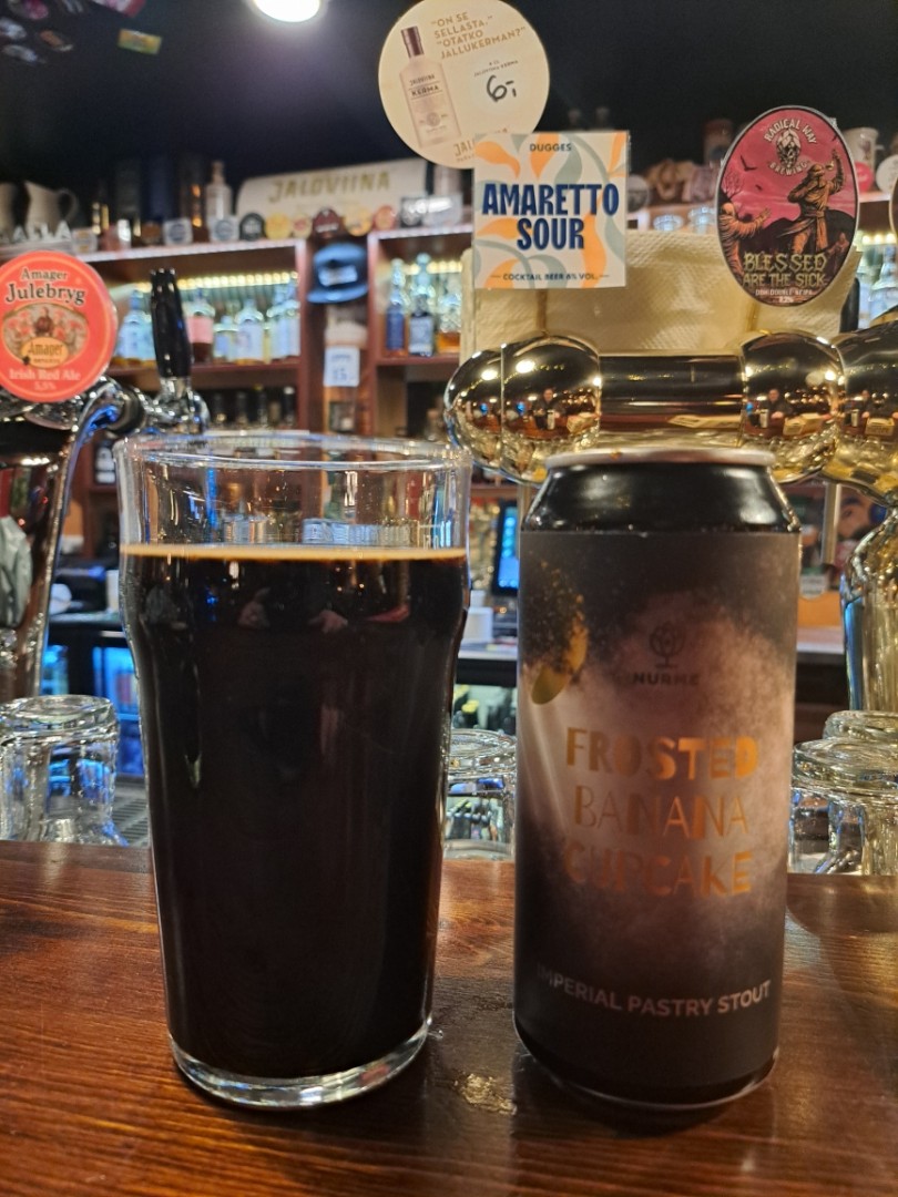 Frosted banana cupcake, Latvia