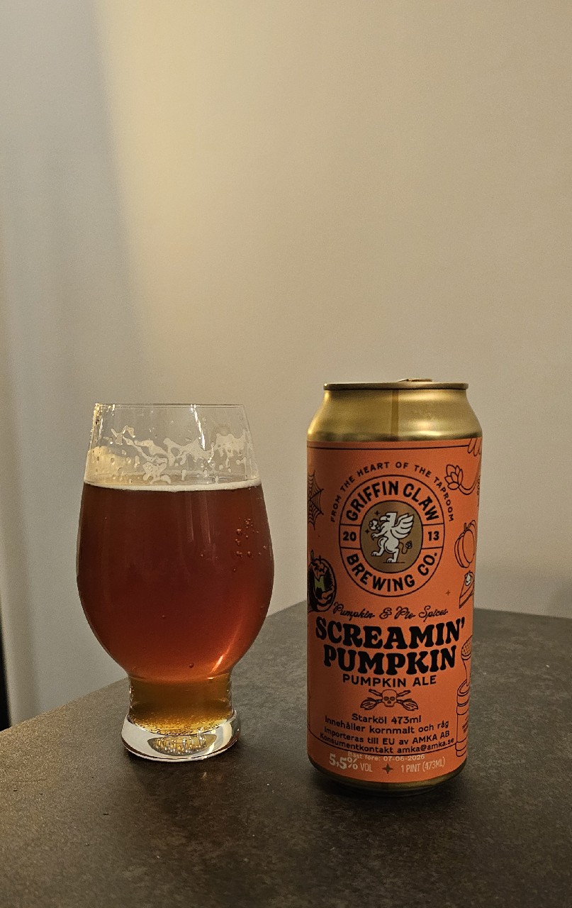 Screamin' - Pumpkin Ale, Griffin Claw Brewing Company