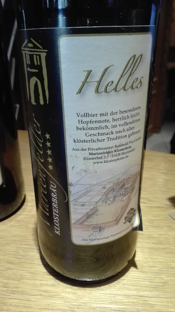Helles, Marienfelder Klosterbräu