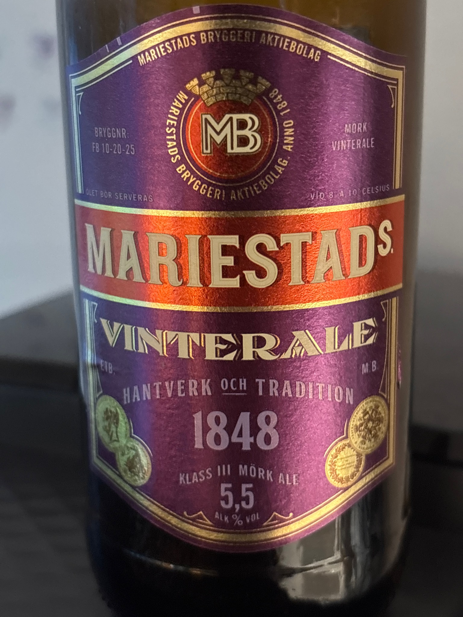 Mariestads Vinterale, Mariestads Bryggeri Aktiebolag