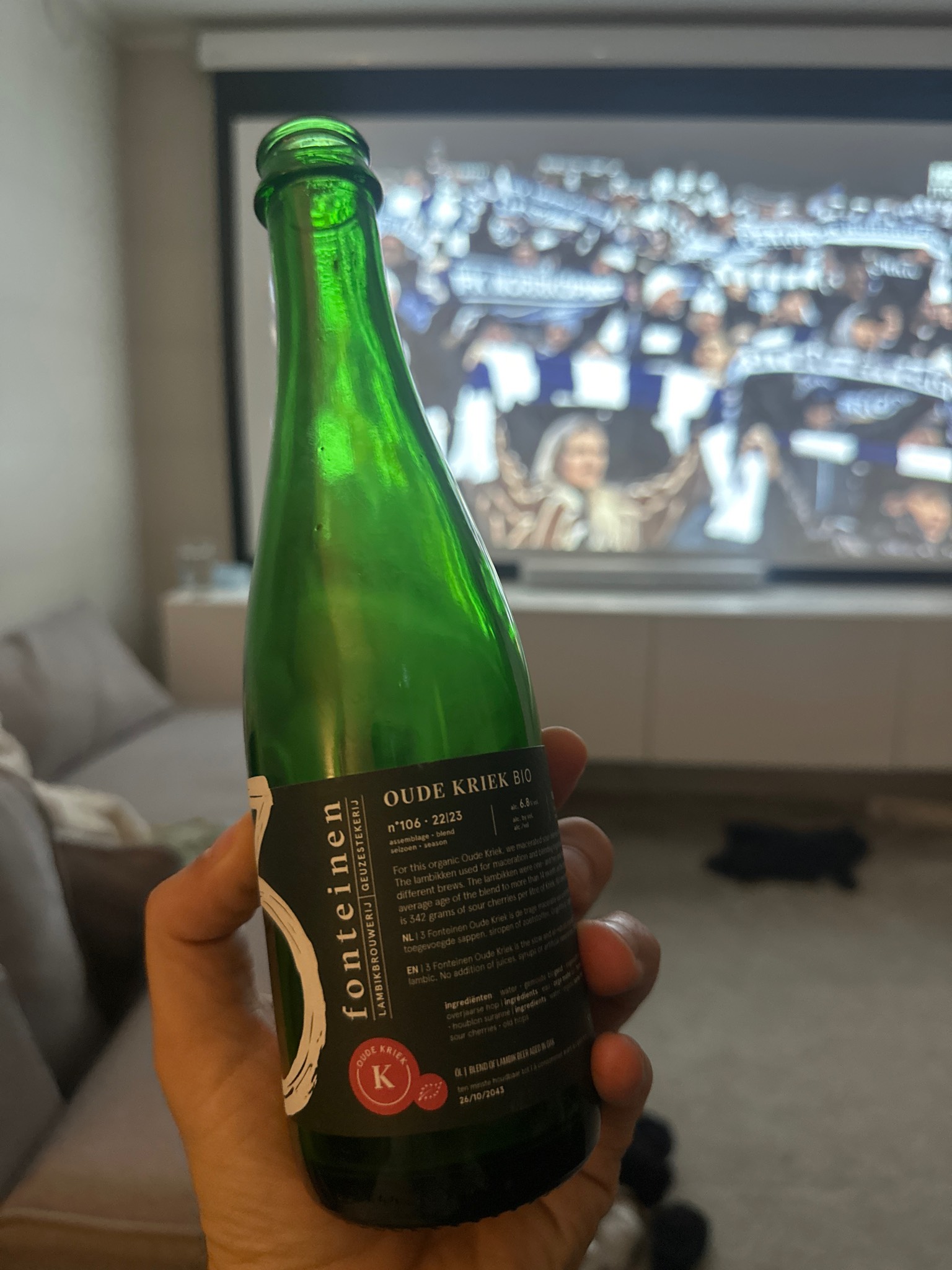 speling van het lot XVIII.iv single wood kastanje/chesnut, Brouwerij 3 Fonteinen