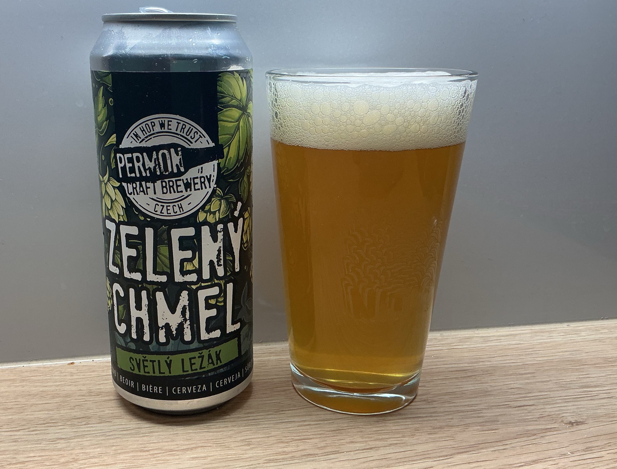Permon Zelený chmel svetlý ležák, Pivovar Permon