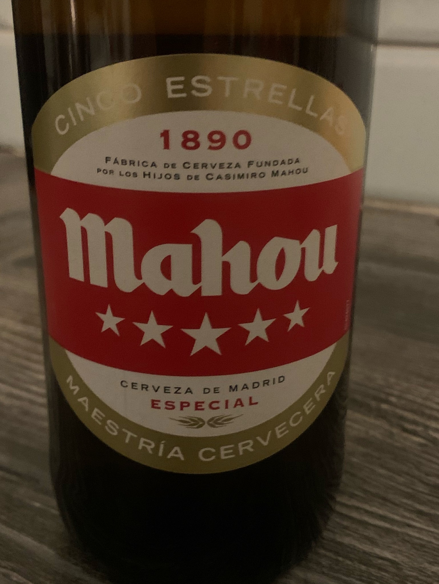 Mahou Cinco Estrellas, Mahou (Grupo Mahou-San Miguel)