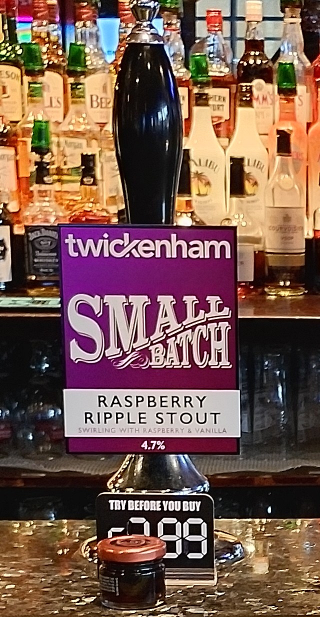 small batch raspberry ripple stout, Twickenham Fine Ales