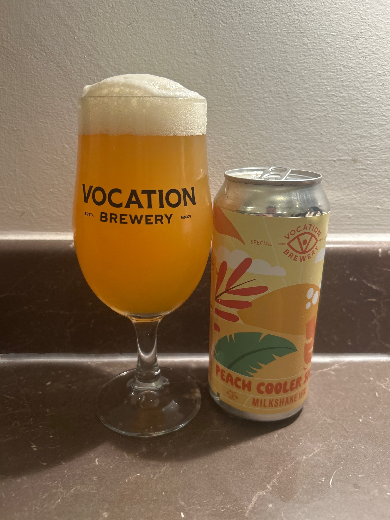 Peach Cooler Shaker, Vocation Brewery