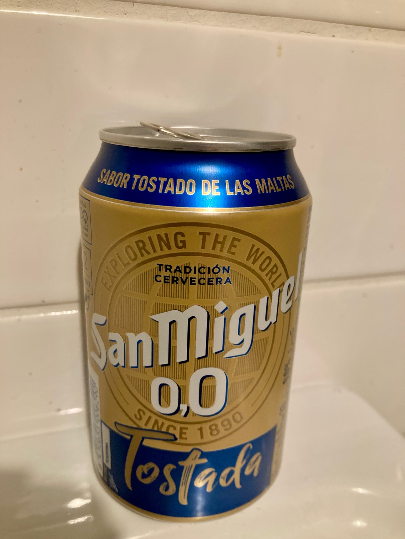 San Miguel 0,0 Tostada, San Miguel Spain (Grupo Mahou-San Miguel)