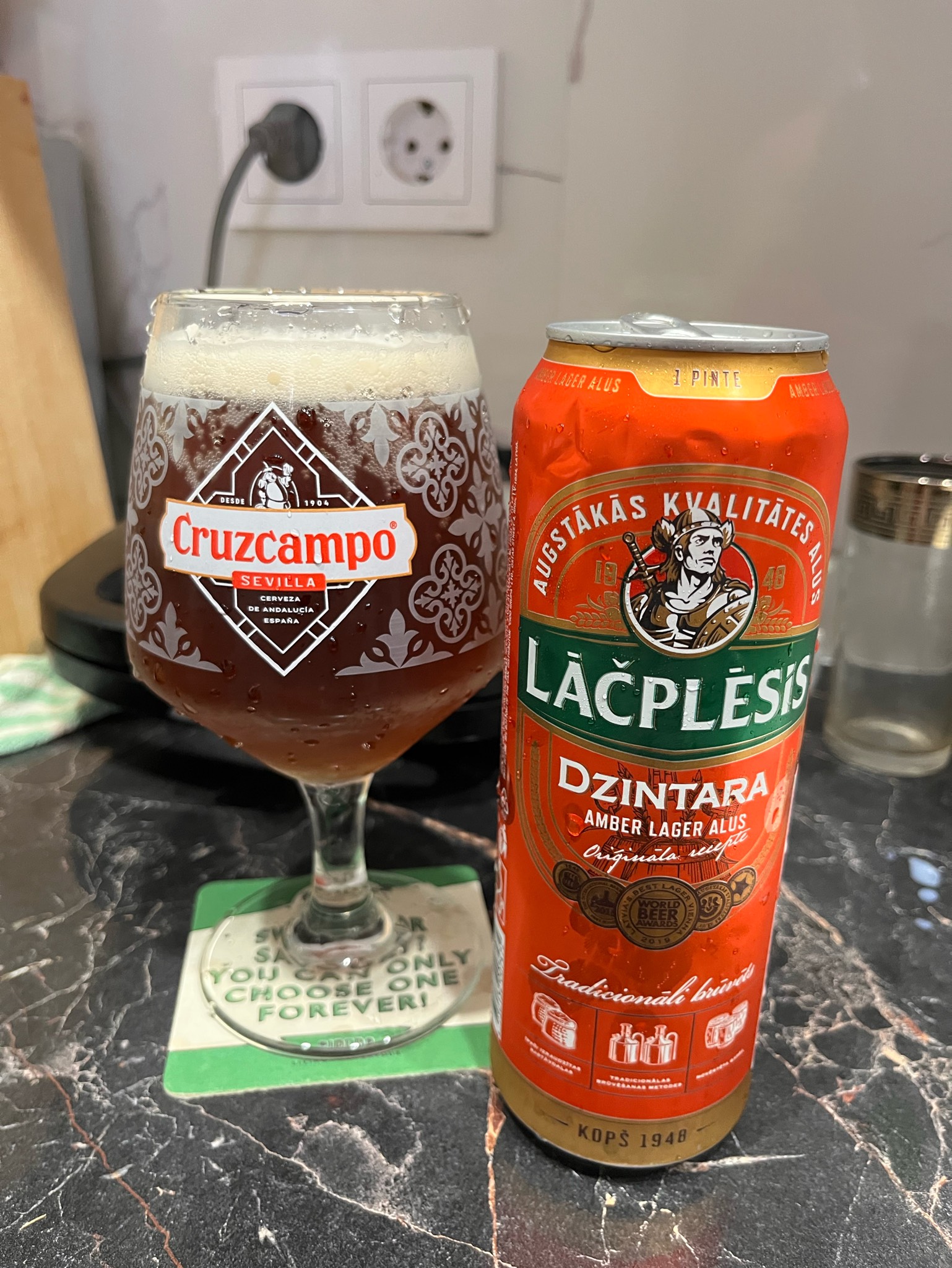 Lāčplēsis Dzintara Amber Lager, Latvia