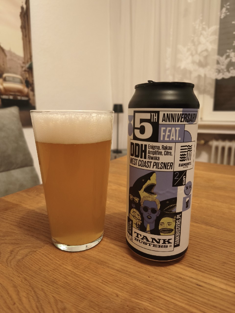 5th anniversary 2/5 elements ddh west coast pilsener, TankBusters.Co