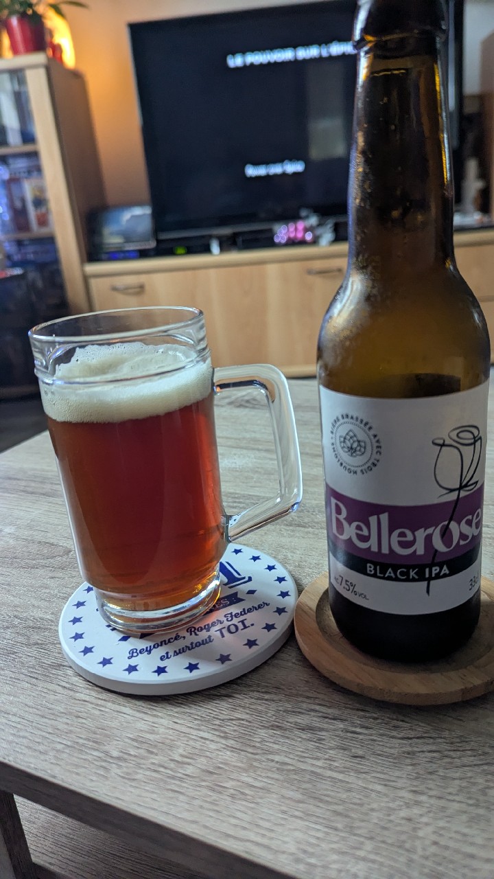 Bellerose Black IPA, Brasserie Des Sources