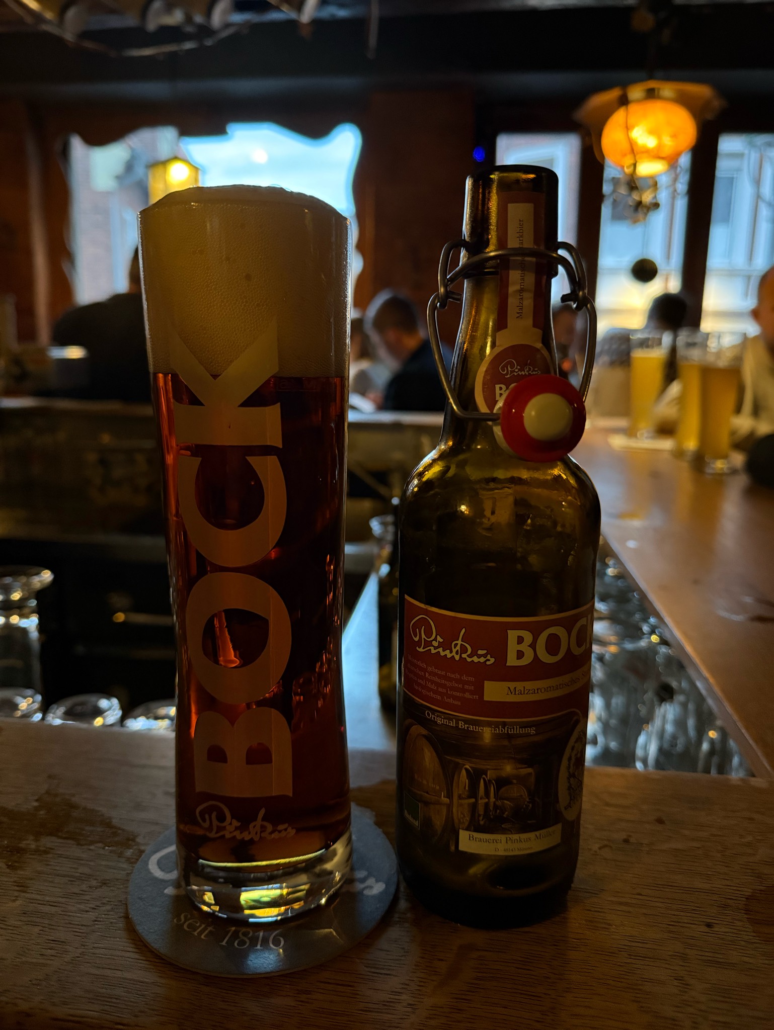 Pinkus Bock, Brauerei Pinkus Müller