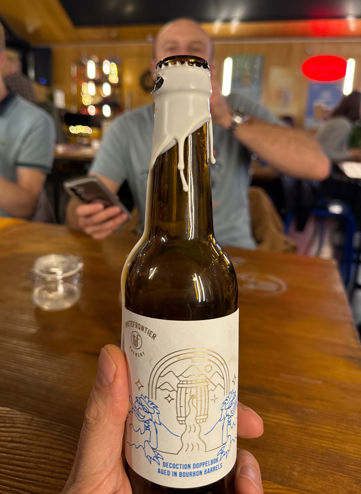 Decoction Doppelbok Aged In Bourbon Barrels, White Frontier Brewery