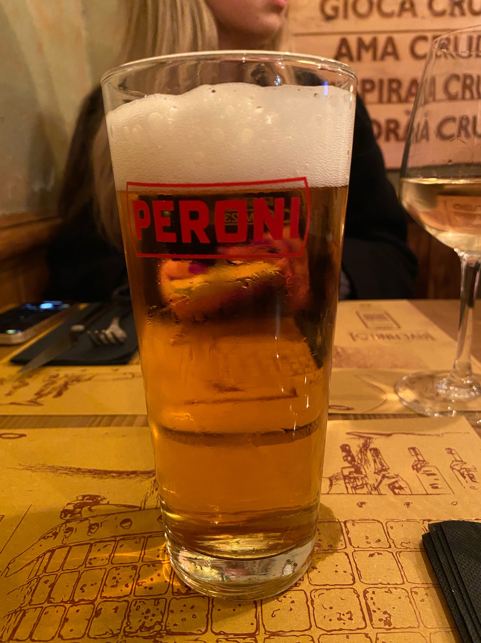 Peroni Cruda, Italy