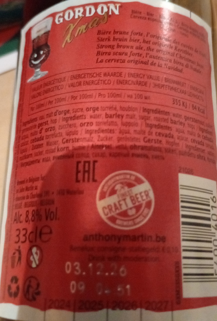 Gordon Xmas, Belgium