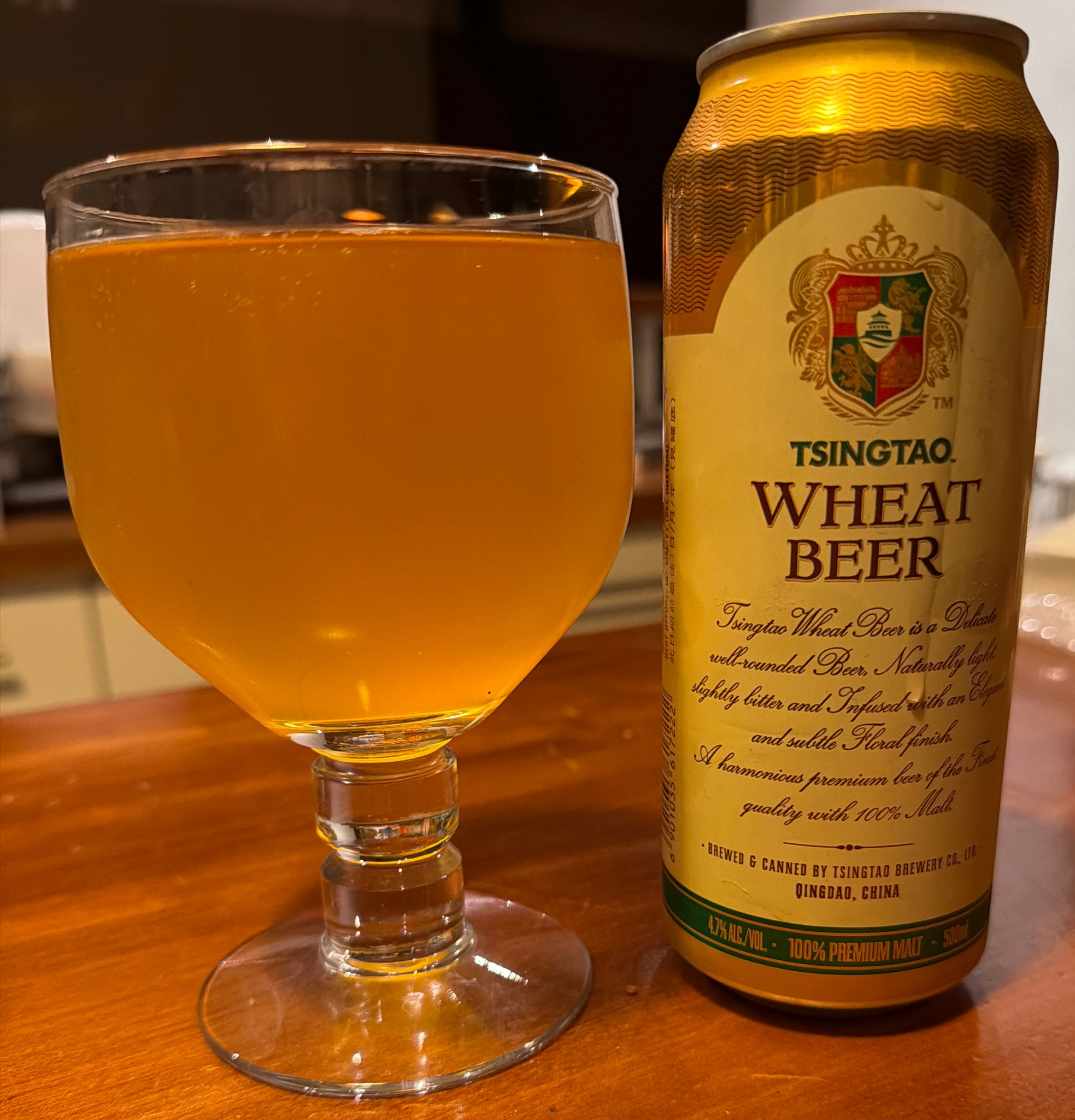 Tsingtao Wheat Beer / 全麥白啤, Tsingtao Brewery (Tsingtao) / 青岛啤酒