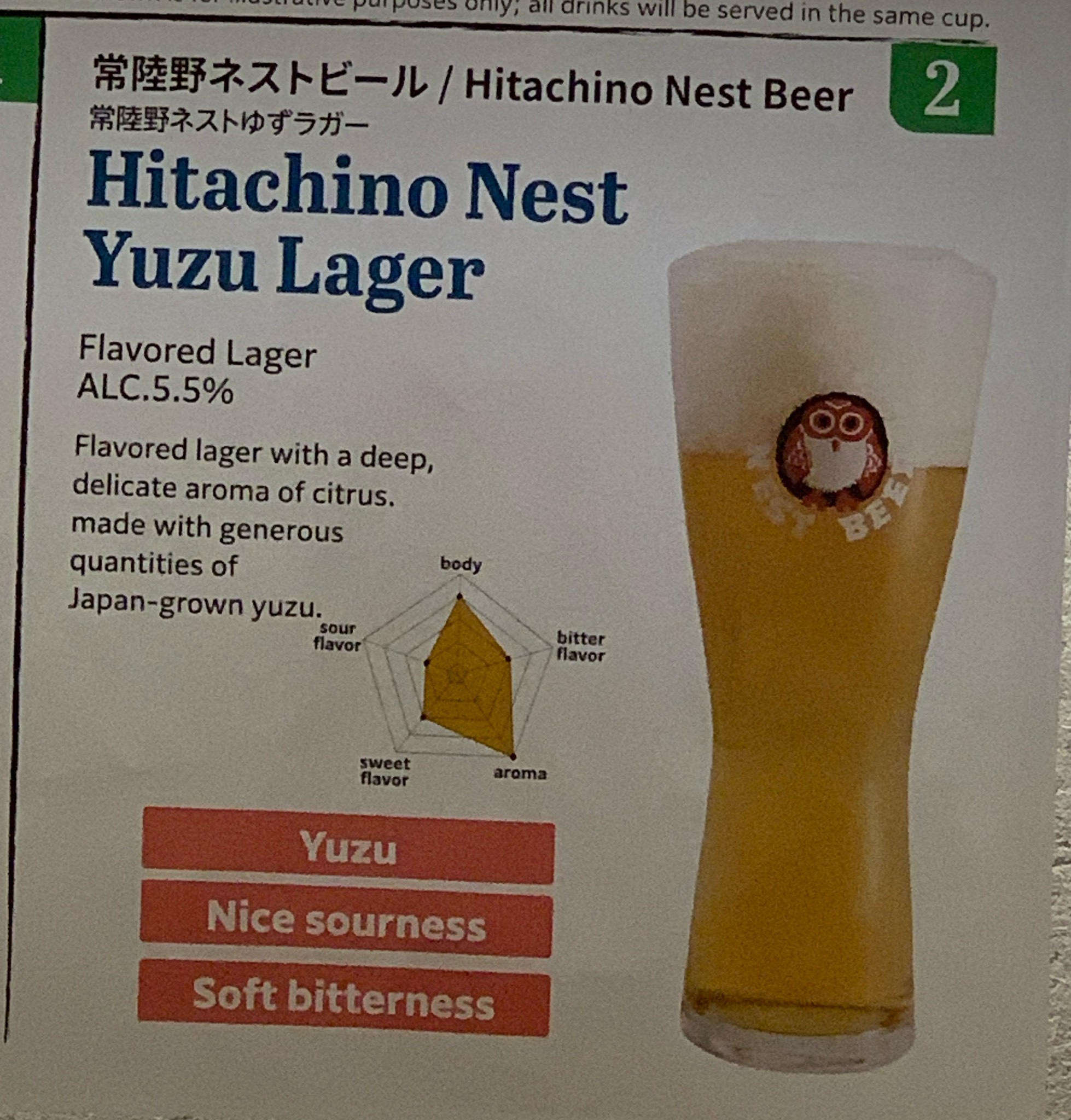 Hitachino Nest Yuzu Lager, Japan