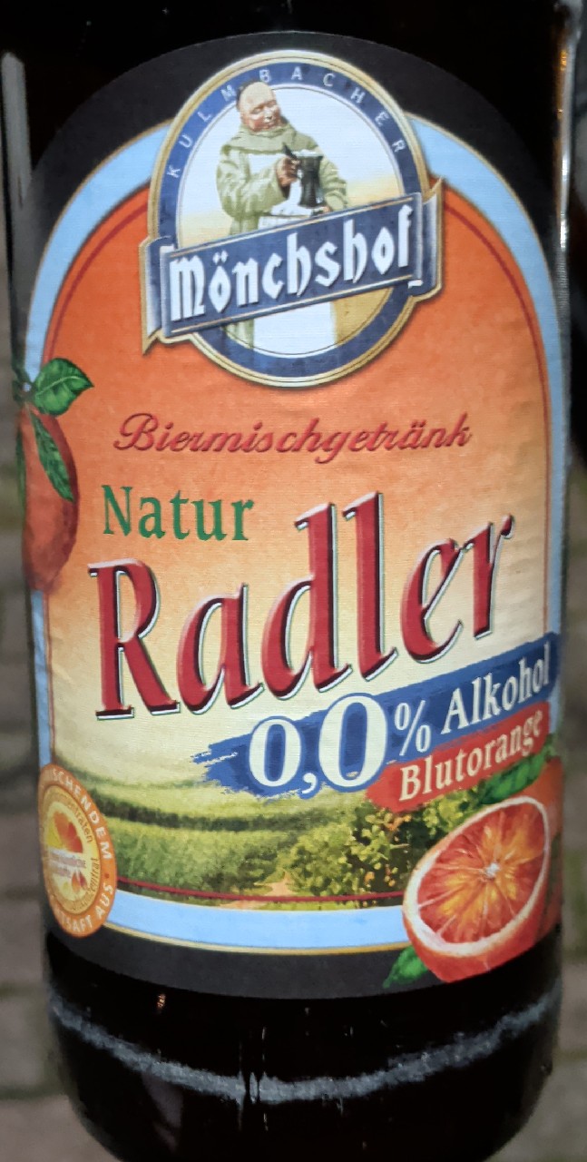 Mönchshof Naturradler 0,0% alkoholfrei Blutorange, Kulmbacher Brauerei