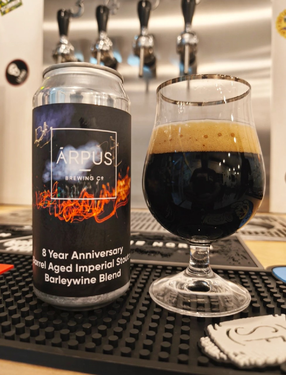 8 year anniversary barrel aged imperial stout barleywine blend, Ārpus Brewing Co.