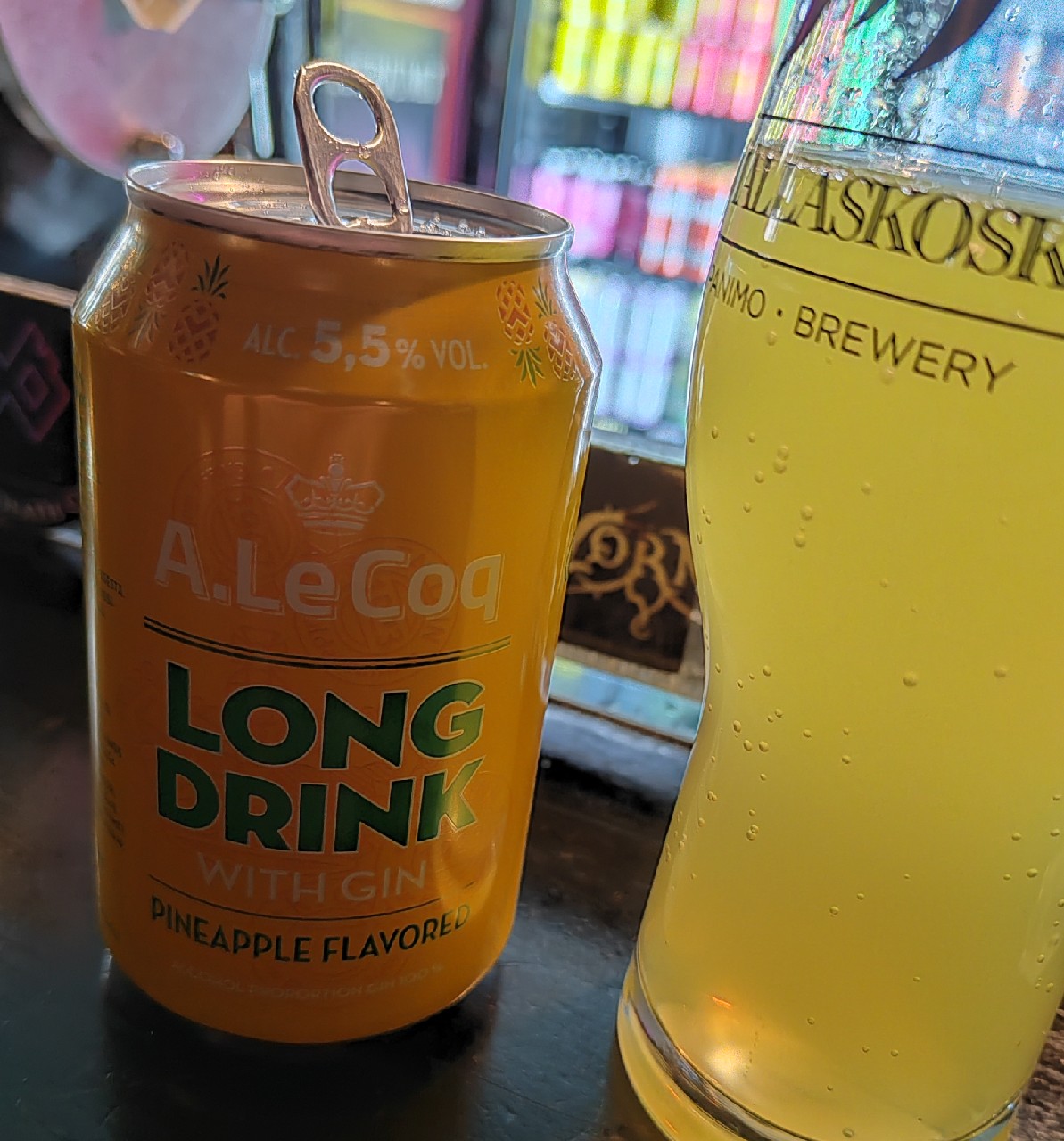 Gin Pineapple Long Drink, A. Le Coq (Olvi)