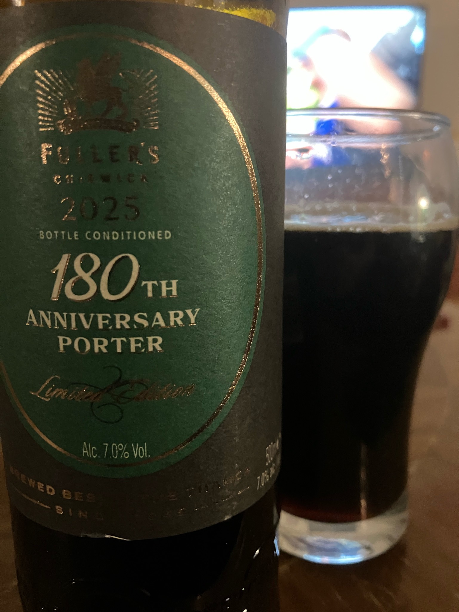 180th Anniversary Porter, Fuller's Griffin Brewery (Asahi Breweries)