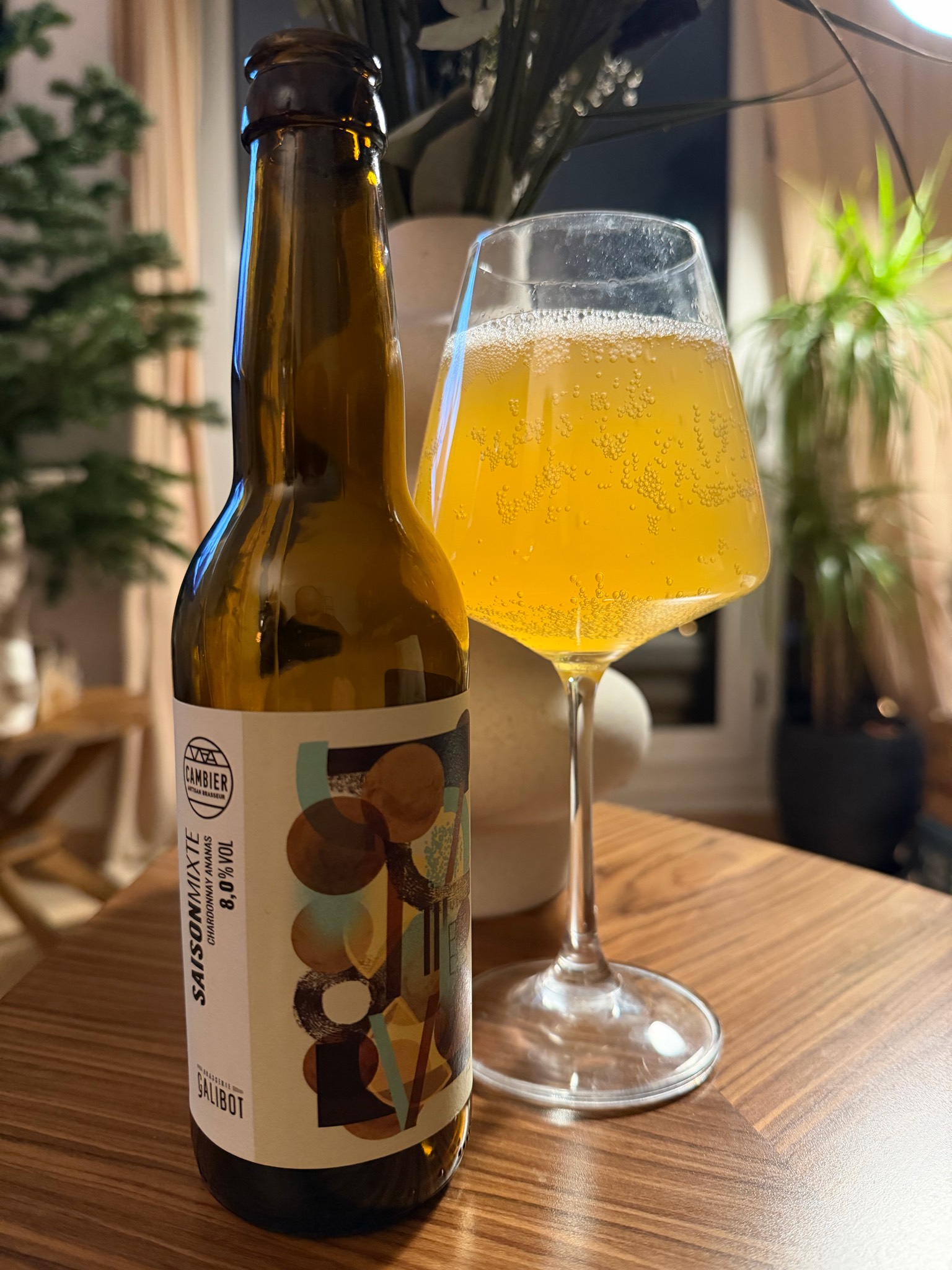 Saison Mixte Chardonnay Ananas, Brasserie Cambier