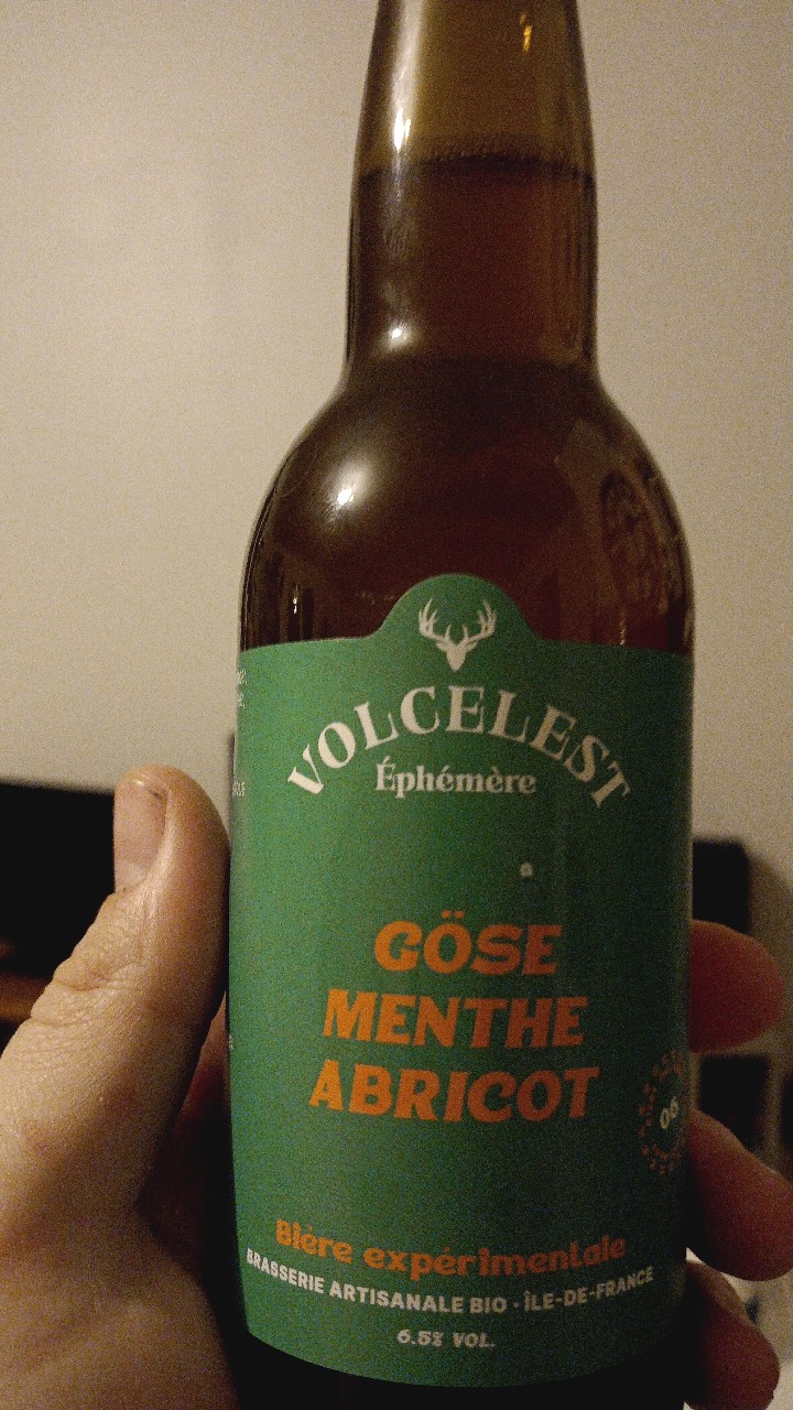 volcelest éphémère göse menthe abricot, Brasserie Volcelest
