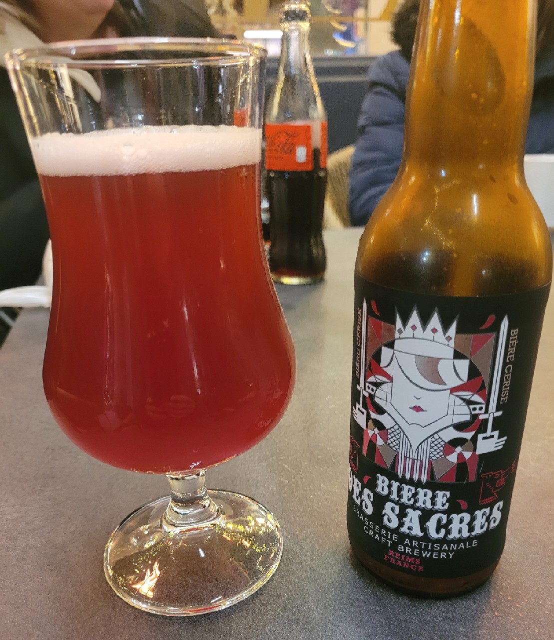 Bière Des Sacres Cerise, Brasserie La Bouquine