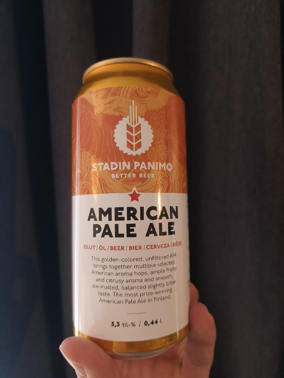 Stadin American Pale Ale 5.3%, Finland
