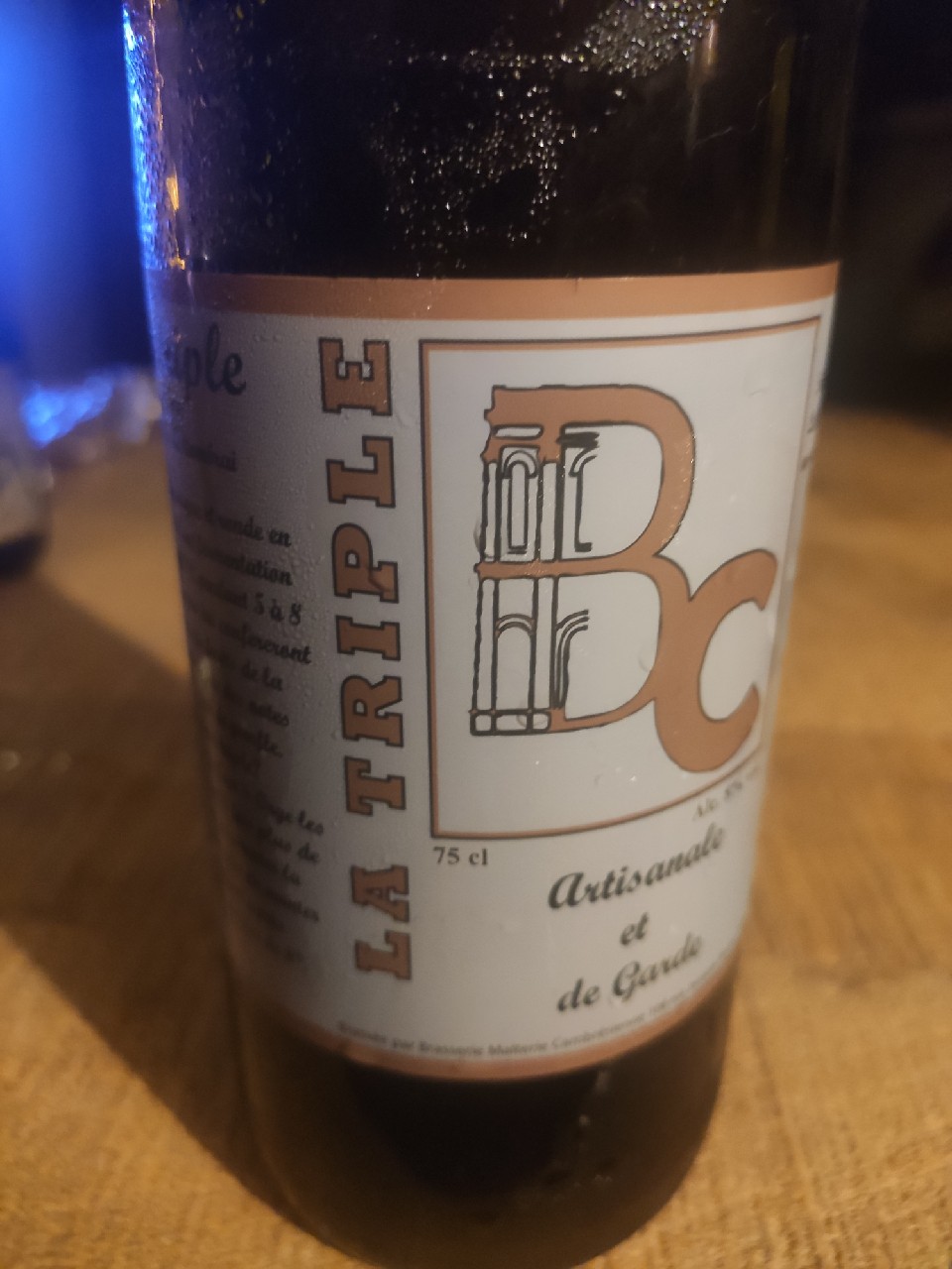 La Triple, Bière De Cambrai - Brasserie Malterie Cambrésienne