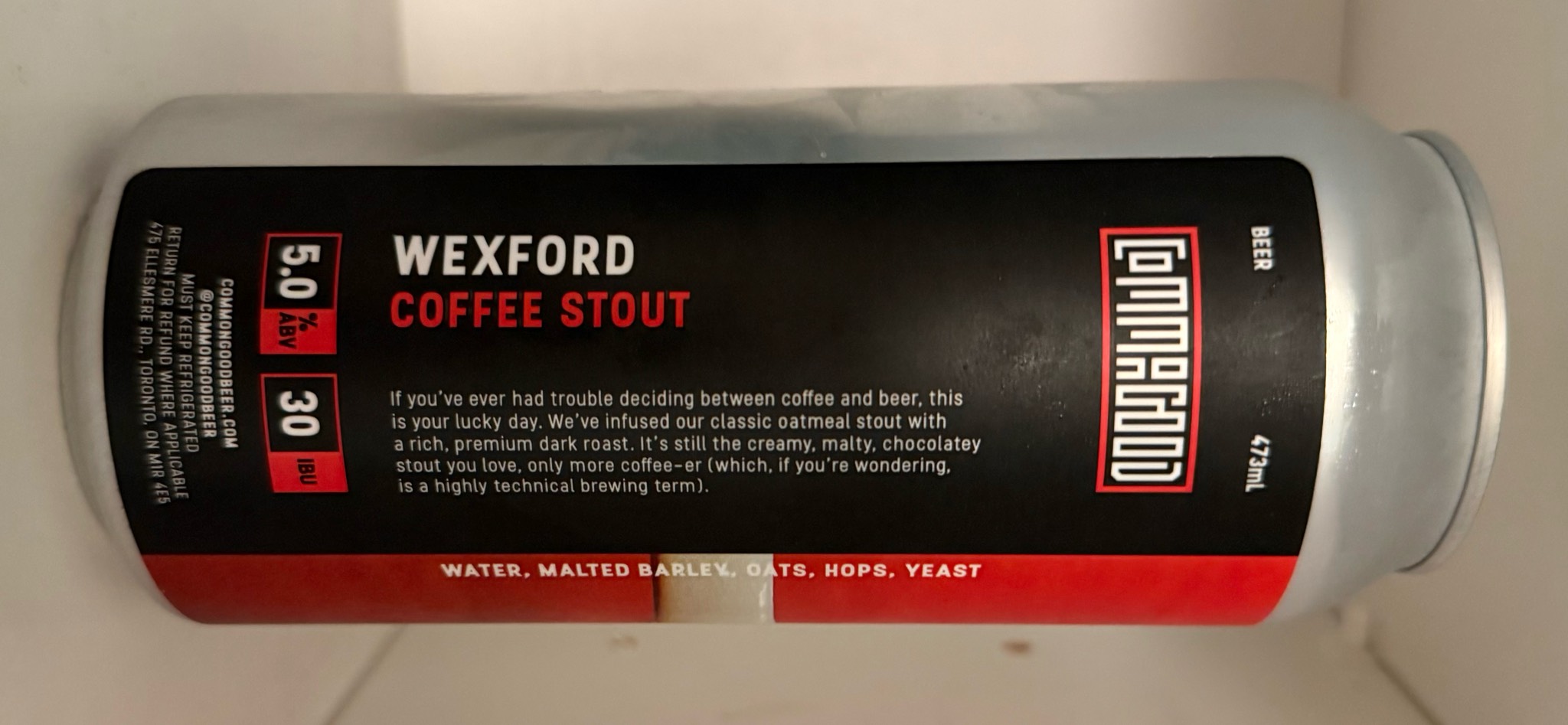 Wexford Coffee Stout, Common Good Beer Company