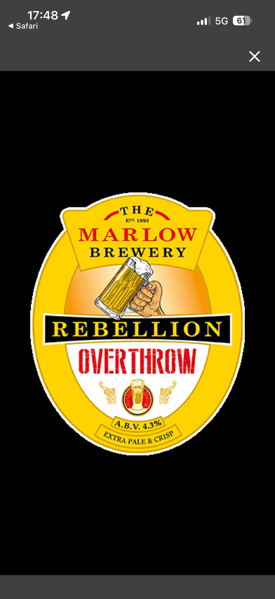 Overthrow, Rebellion Beer