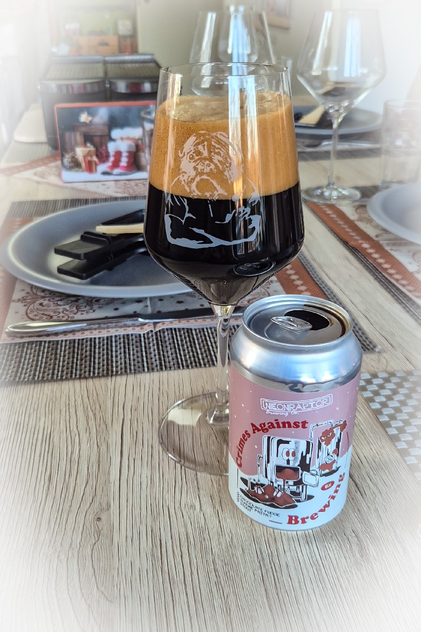 Crimes Against Brewing: Chocolate Fudge Sundae Pastry Stout, Neon Raptor Brewing Co.