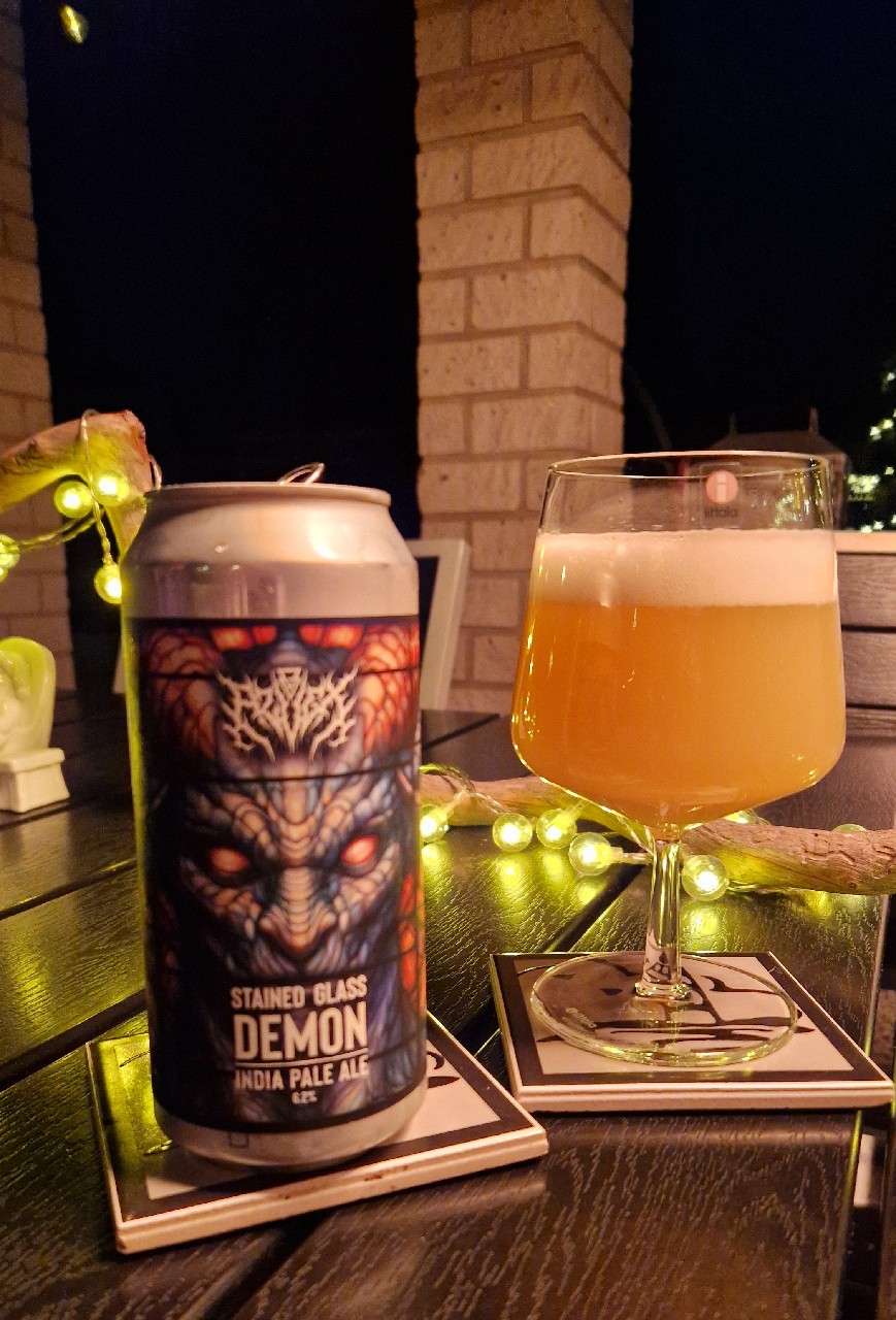 Stained glass demon, Azvex Brewing Company