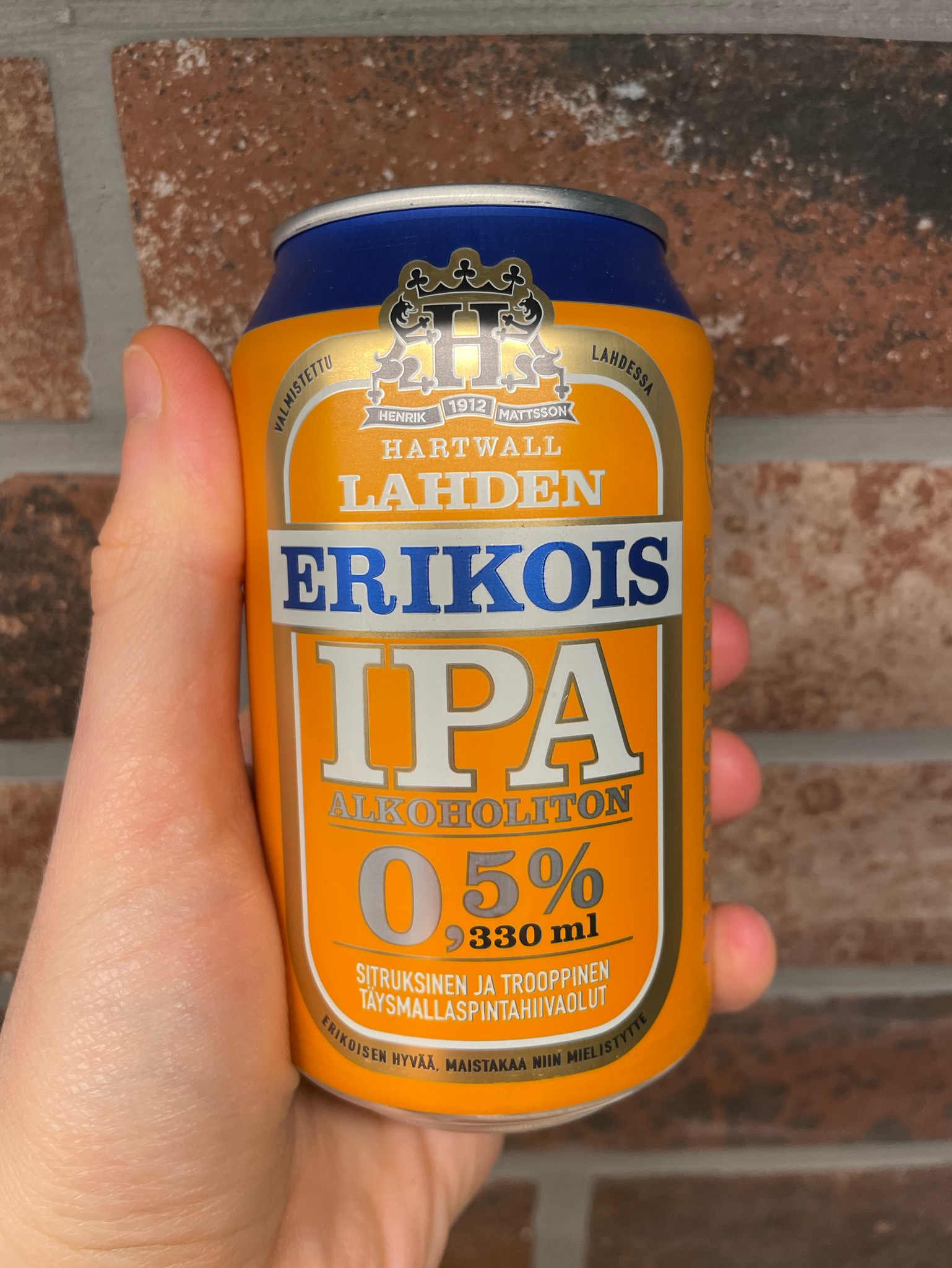 Lahden Erikois IPA 0,5%, Hartwall (Royal Unibrew)