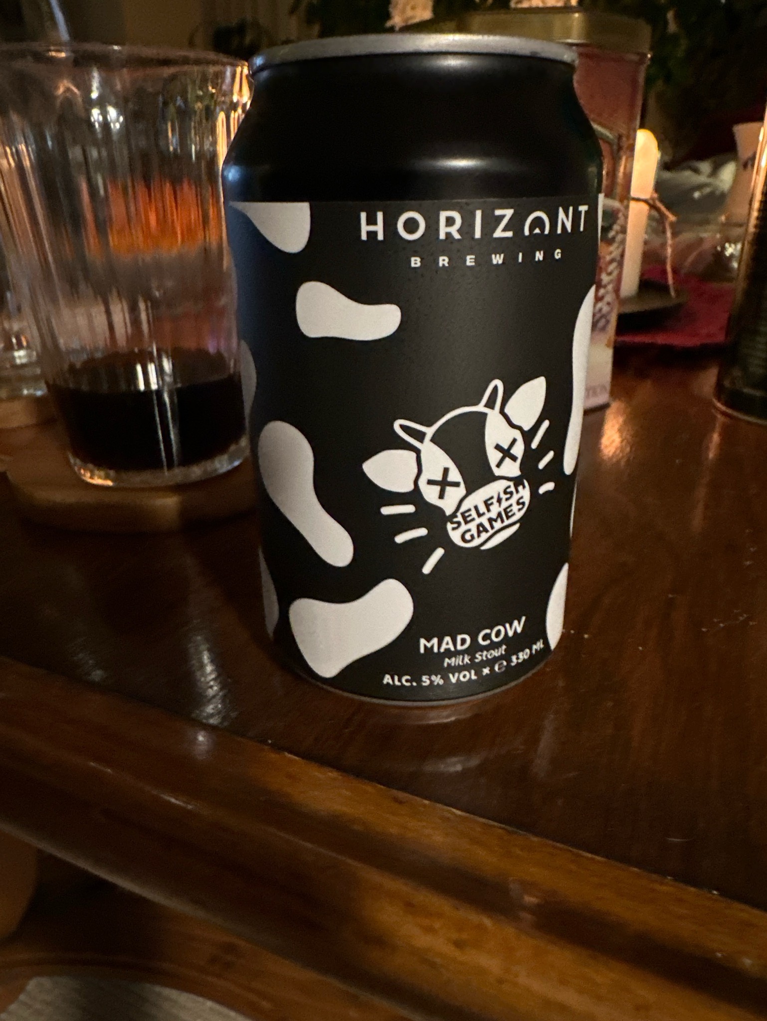 Mad Cow Milk Stout, Looking Glass Brewing Company