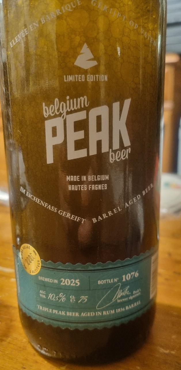 peak triple rhum 2025, Belgium Peak Beer
