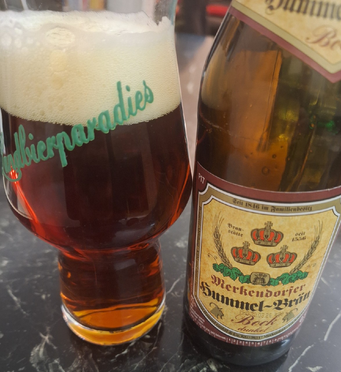 Merkendorfer Bock Dunkel, Brauerei Hummel