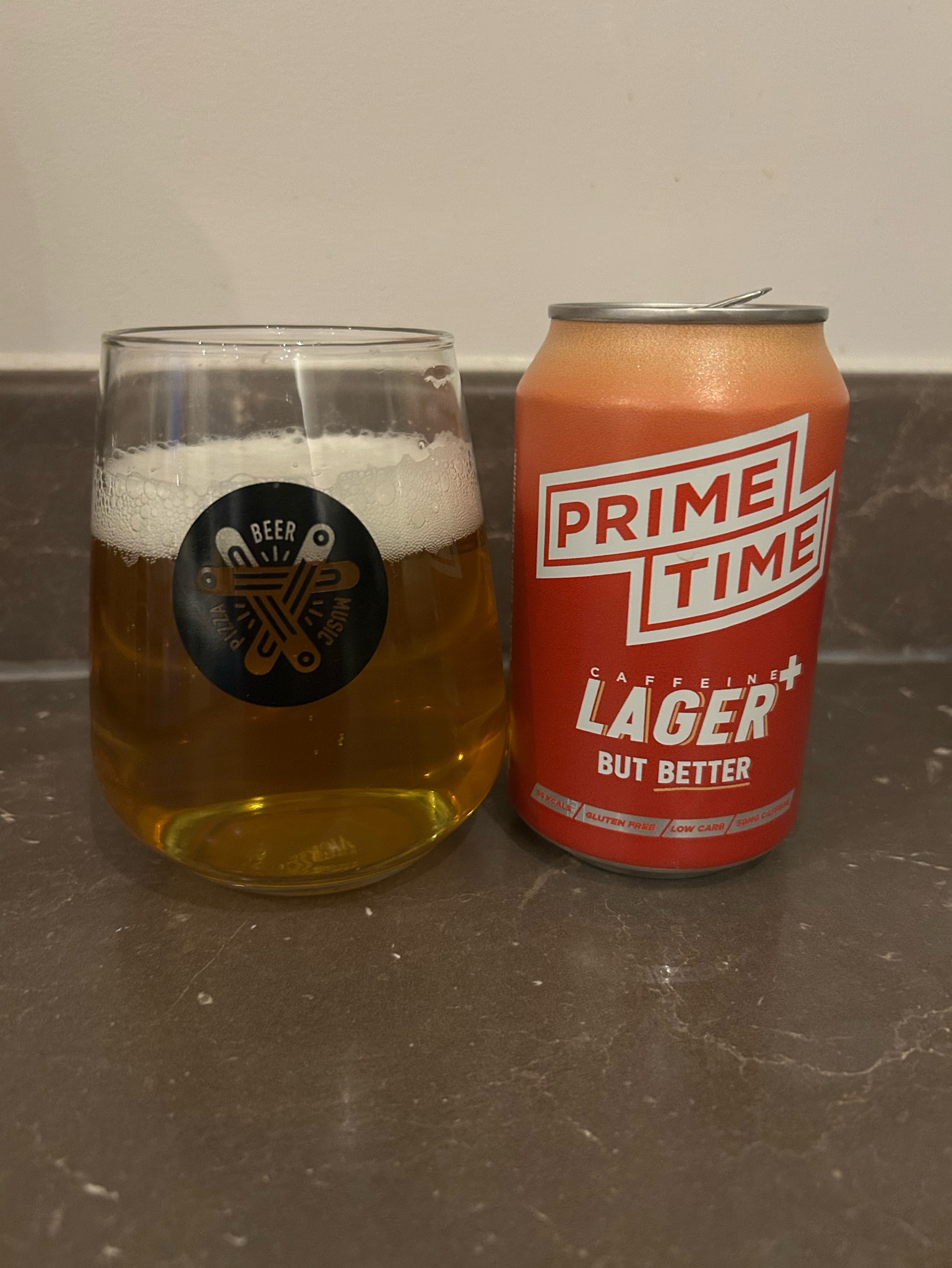 Prime time caffeine+ lager, Hepworth & Co. Brewers Ltd.